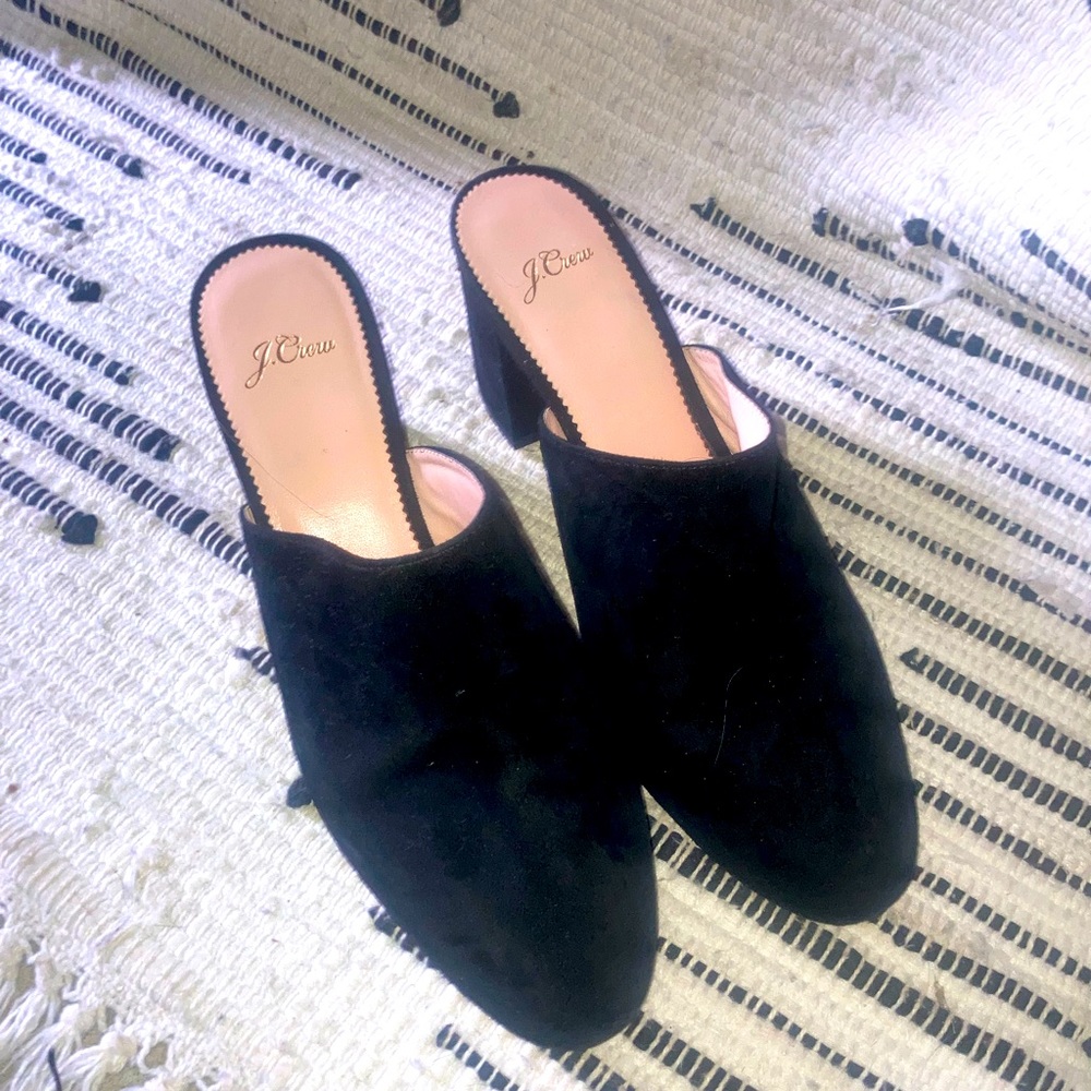 J. Crew suede mules 9